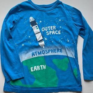 Long sleeve toddler boy 4T space design